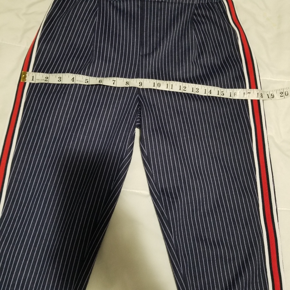 Ardene Navy Blue Pin Striped Pants Size Small - Picture 3 of 16